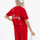 Esme Oversized T-Shirt - Hot Red