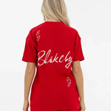 Esme Oversized T-Shirt - Hot Red