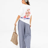 Tia Tomato Oversized T-Shirt - White