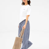 Tia Tomato Oversized T-Shirt - White