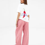 Cassie Chilli Oversized T-Shirt - White