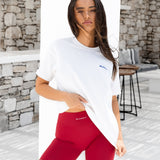 Cassie Chilli Oversized T-Shirt - White
