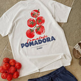 Tomato Print Relaxed T-Shirt - White