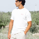 Olive Oil Print Relaxed T-Shirt - White