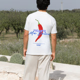 Chilli Print Relaxed T-Shirt - White