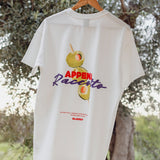 Olive Print Relaxed T-Shirt - White