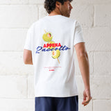 Olive Print Relaxed T-Shirt - White