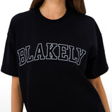 Outline Varsity Oversized T-Shirt - Black
