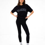 Outline Varsity Oversized T-Shirt - Black