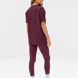 Outline Varsity Oversized T-Shirt - Old Burgundy