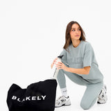 Outline Varsity Oversized T-Shirt - Mineral Blue