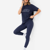 Outline Varsity Oversized T-Shirt - True Navy