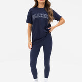 Outline Varsity Oversized T-Shirt - True Navy
