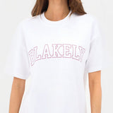 Outline Varsity Oversized T-Shirt - White & Ballet Pink
