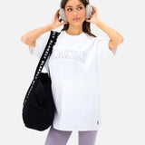 Outline Varsity Oversized T-Shirt - White & Washed Lilac