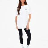 Nia Floral Print Oversized T-Shirt - White