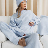 Oversized Knitted Jumper - Baby Blue