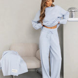 Oversized Knitted Jumper - Baby Blue