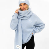 Oversized Knitted Jumper - Baby Blue