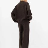 Oversized Knitted Jumper - Chocolate Brown