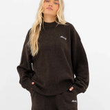Oversized Knitted Jumper - Chocolate Brown