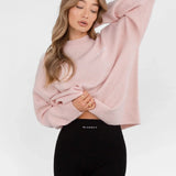 Oversized Knitted Jumper - Marshmallow Pink