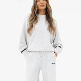 Margot Knitted Wide Leg Sweatpants - Cloud Grey