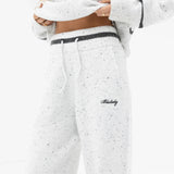 Margot Knitted Wide Leg Sweatpants - Cloud Grey