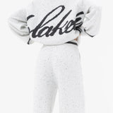 Margot Knitted Wide Leg Sweatpants - Cloud Grey