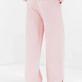 Knitted Wide Leg Sweatpants - Marshmallow Pink