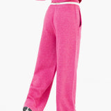 Margot Knitted Wide Leg Sweatpants - Raspberry