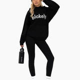 Mabel Oversized Knitted Hoodie - Black