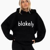 Mabel Oversized Knitted Hoodie - Black
