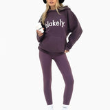 Mabel Oversized Knitted Hoodie - Plum