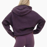 Mabel Oversized Knitted Hoodie - Plum
