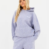 Oversized Knitted Hoodie - Lilac
