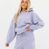 Oversized Knitted Hoodie - Lilac