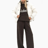 Mabel Knitted Wide Leg Sweatpants - Chocolate Brown