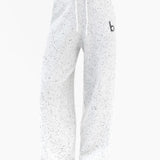 Mabel Knitted Wide Leg Sweatpants - Light Grey