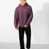 Mason Relaxed Knitted Hoodie - Plum