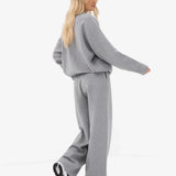 Varsity Oversized Knitted Jumper - Grey