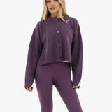 Mabel Button Up Cardigan - Plum