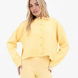 Mabel Button Up Cardigan - Butter Yellow