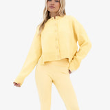 Mabel Button Up Cardigan - Butter Yellow