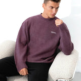 Mason Relaxed Knitted Jumper - Plum
