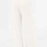 Zoey Ribbed Wide Leg Trousers - Off White