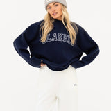 Varsity Knitted Wide Leg Sweatpants - Cream