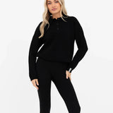 Mabel Knitted Polo - Black