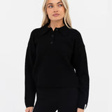 Mabel Knitted Polo - Black