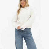 Mabel Knitted Polo - Cream